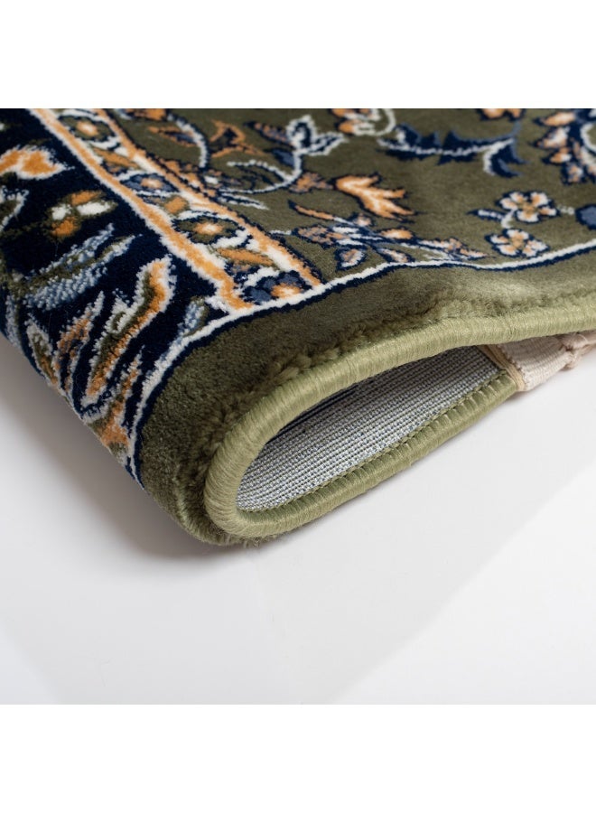 سجادتي سجادة صلاة الروضة مبطنة بتصميم مستوحى من الروضة الشريفة باللون الأخضر مقاس 70x110 - Image 3